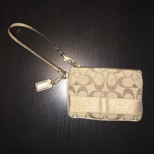 Authentic Coach Wristlet signature bag