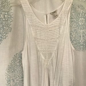 Cream crochet tank top from Forever 21