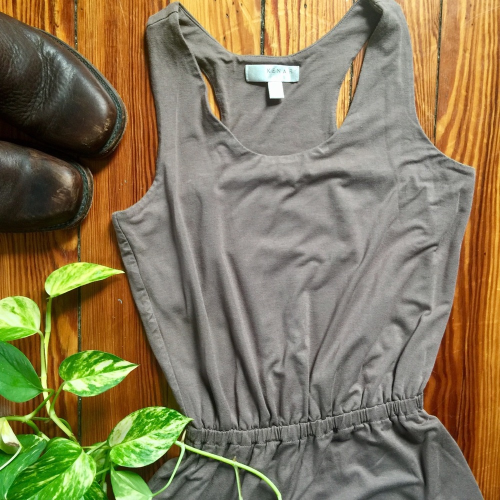 Neutral Taupe Jersey Dress