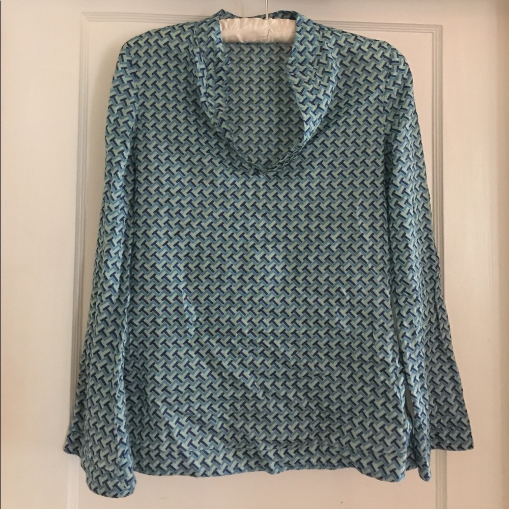 Tory Burch adorable tunic 0 blue white T print