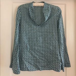 Tory Burch adorable tunic 0 blue white T print