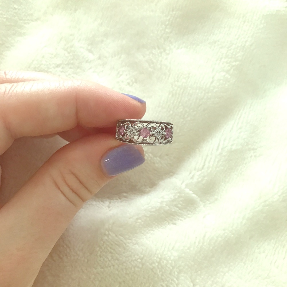 Pink stone ring