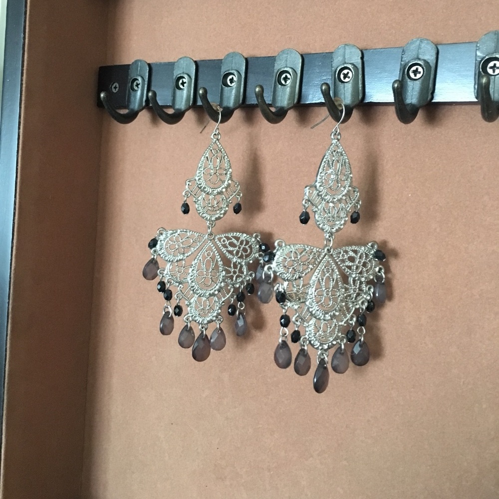 Fancy silver earrings