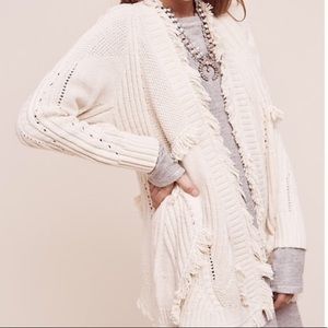 Anthropologie fringe cardigan
