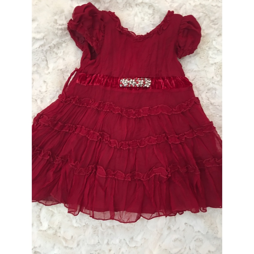 Biscotti red Christmas dress- 6 months