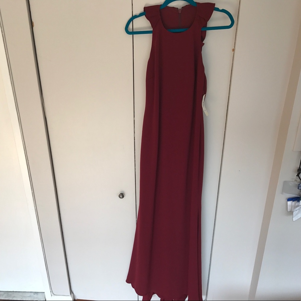 Badgley Mischka dress in Bordeaux color. NWT