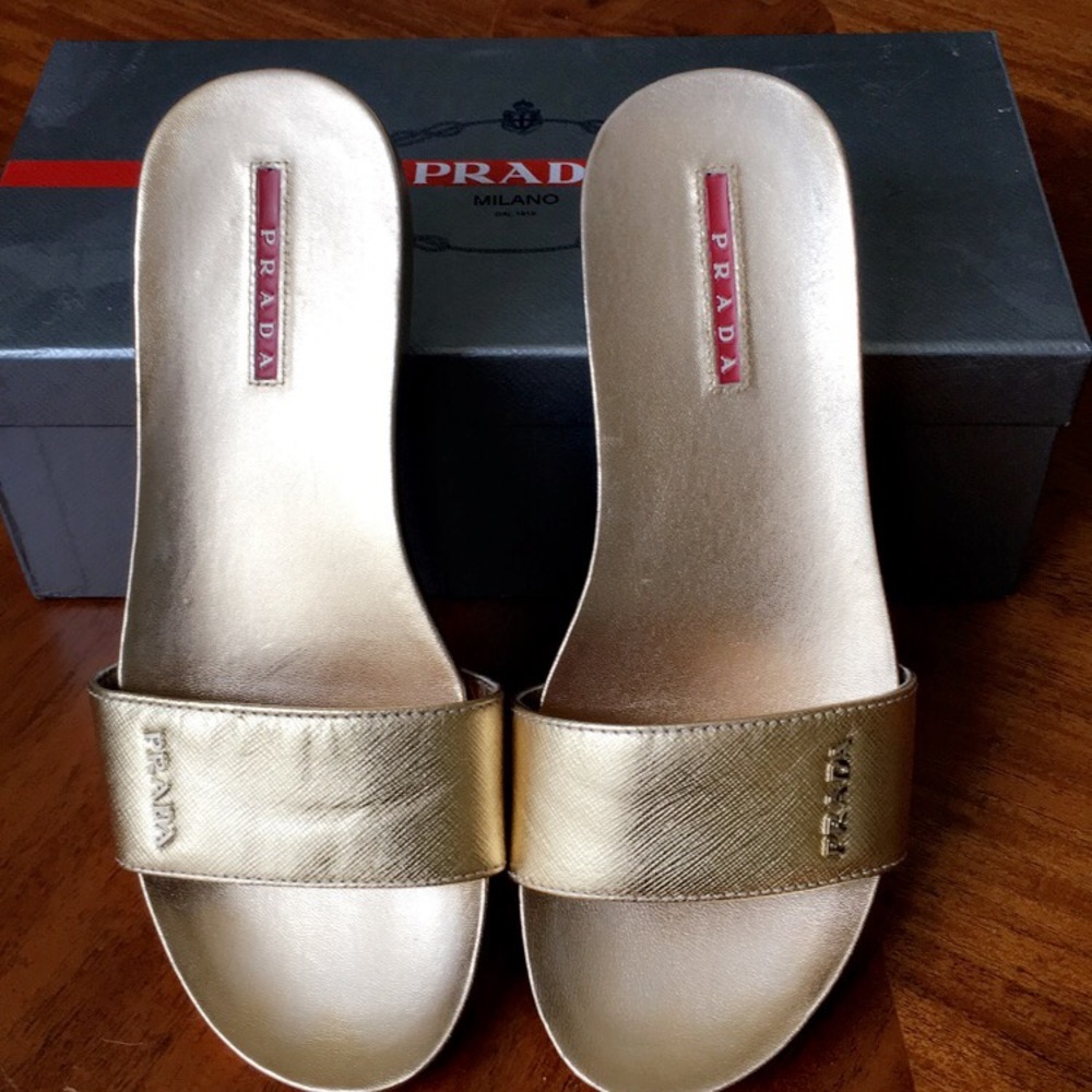 Authentic Prada Flat Slides