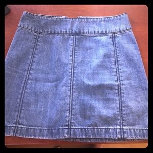 Free People High waisted Jean Skirt