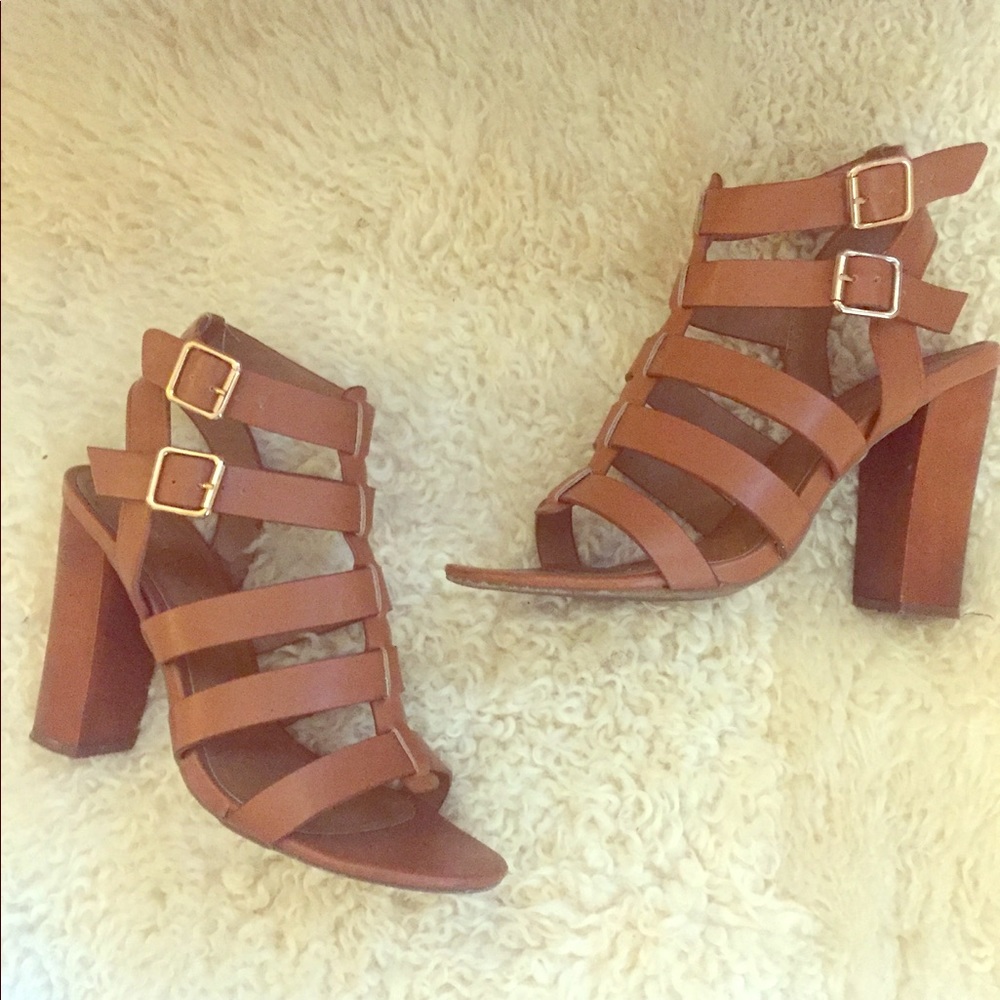 Bamboo cognac sandals