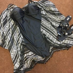 Black One Piece and Cover Up