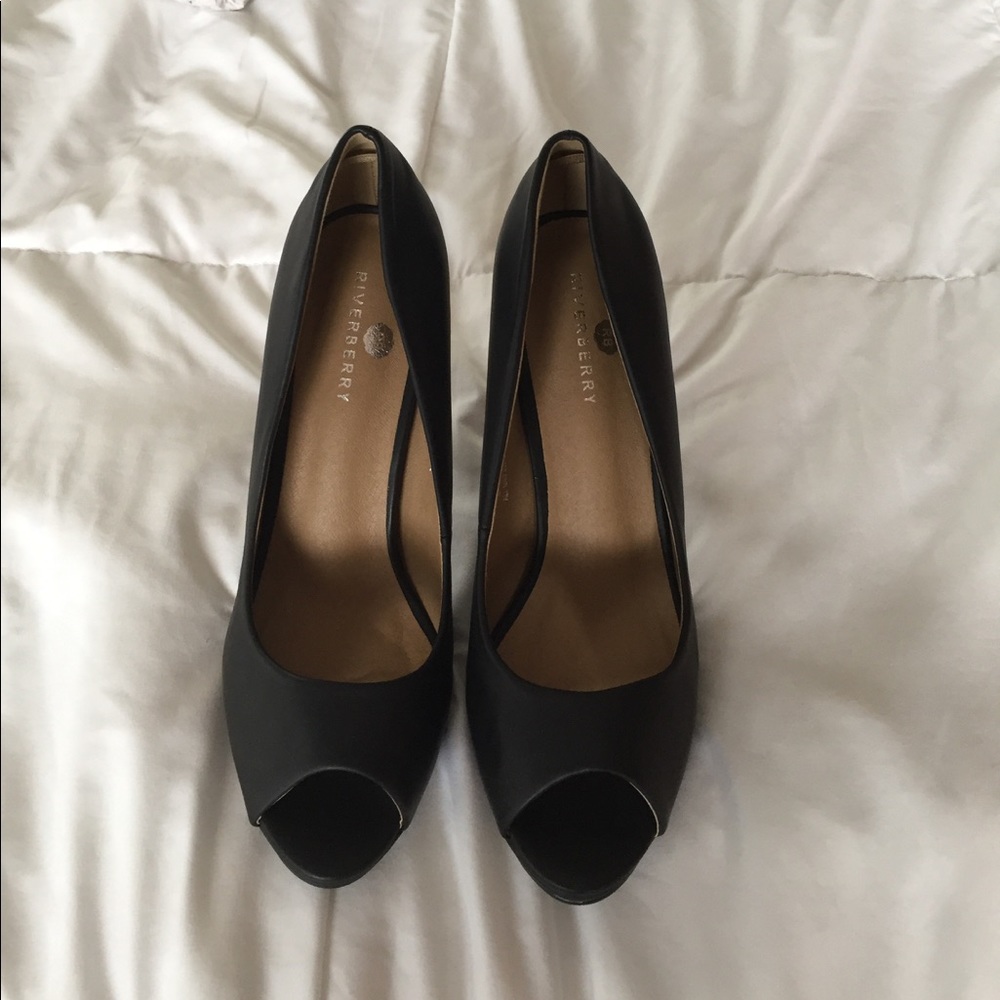 NEW Slight Platform Open Toe High Heel Pumps
