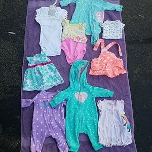 Lot of newborn girls clothes