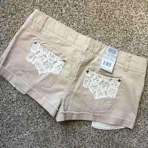 BKE shorts with lace pockets NWT