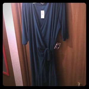 Teal Green/Blue 3X Wrap Dress by Kiyonna - NWT