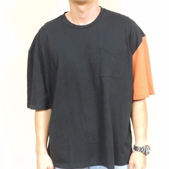 Men's Color block Oversize Short Sleeve Top - Picture 1 of 4