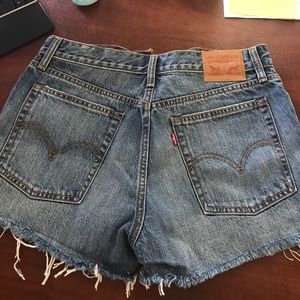 Levi high waisted denim shorts