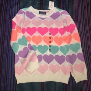Rainbow Hearts Sweater