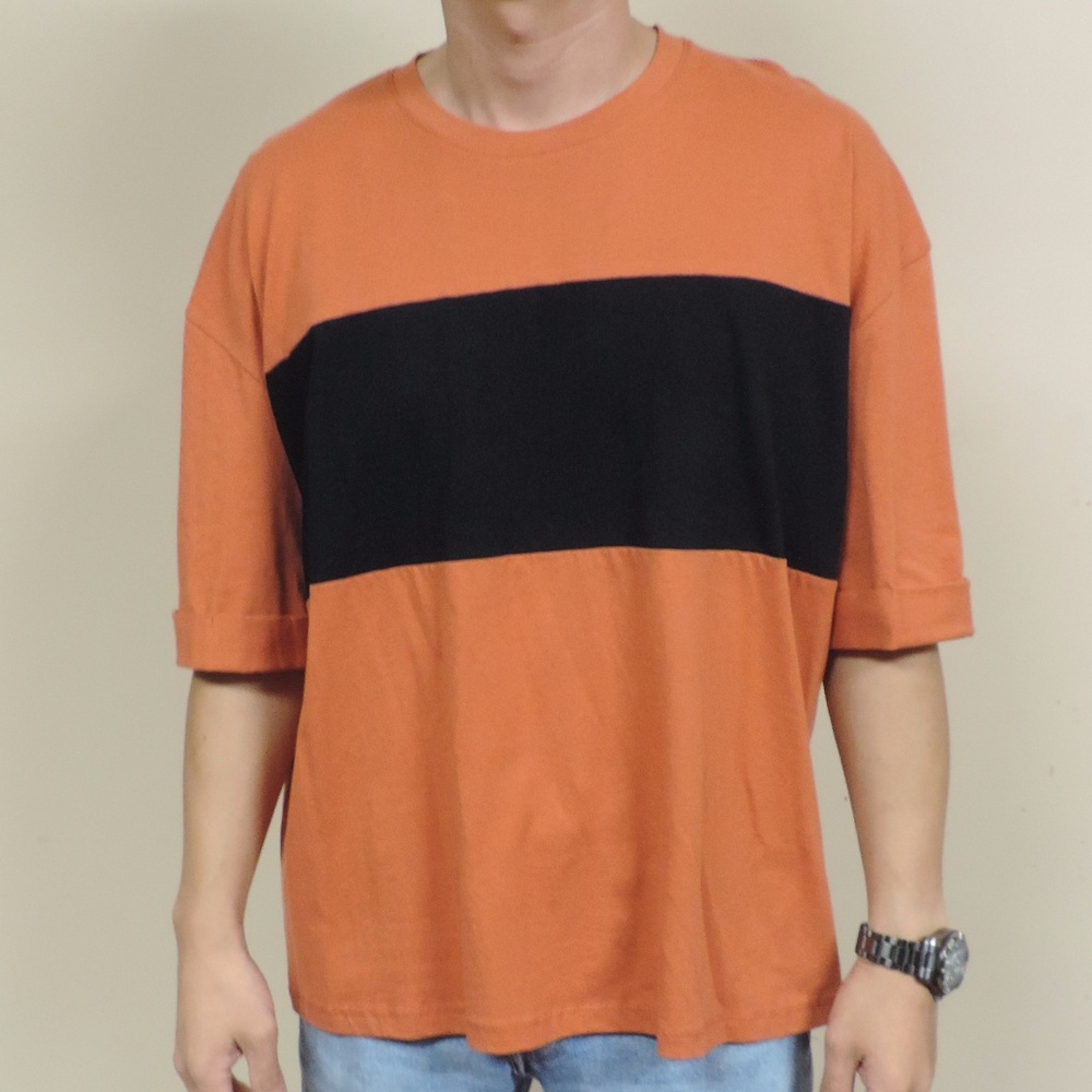 oversize color block top