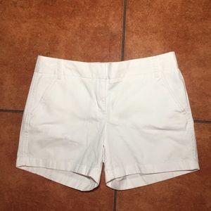 NWT J.Crew Women's White Chino Shorts Size 6
