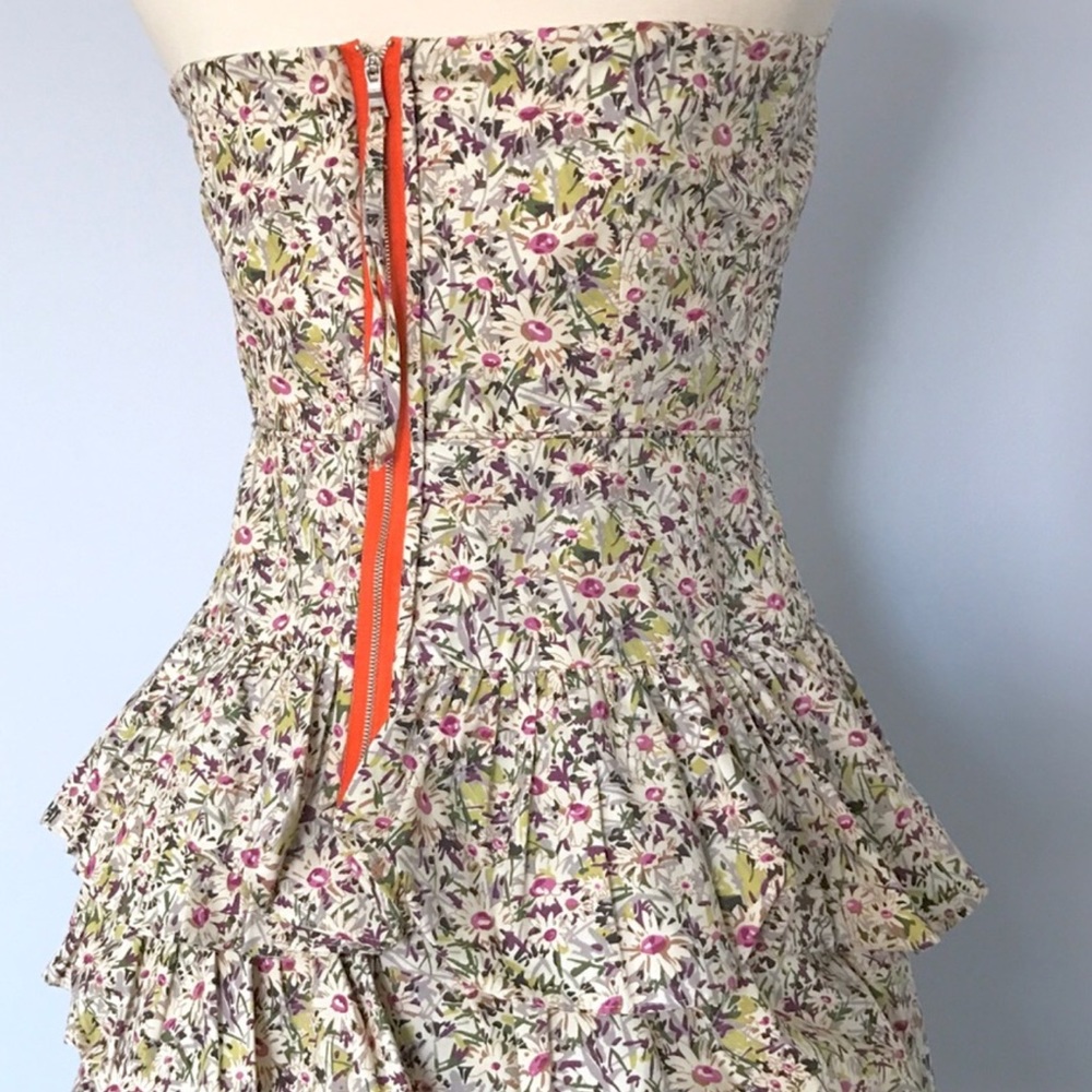 🆕 J. Crew Strapless Ruffled Dress 🌸🦋🌼🐳💟 - Picture 2 of 8