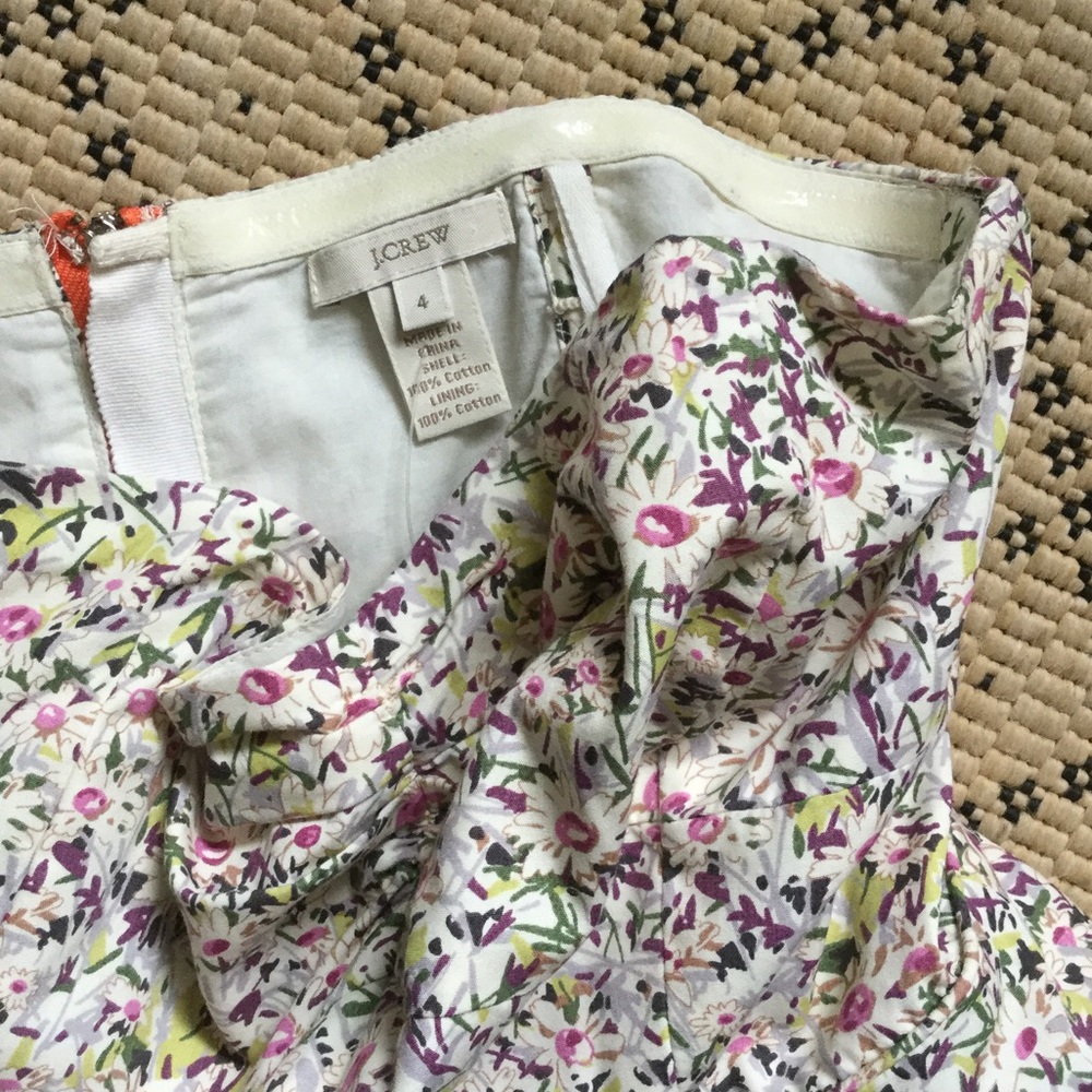 🆕 J. Crew Strapless Ruffled Dress 🌸🦋🌼🐳💟 - Picture 7 of 8