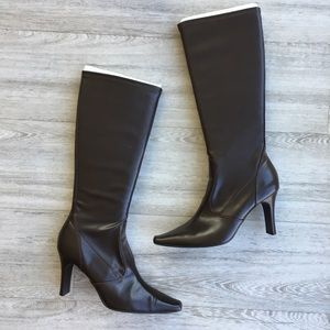 Nine West Faux Leather Brown Boots