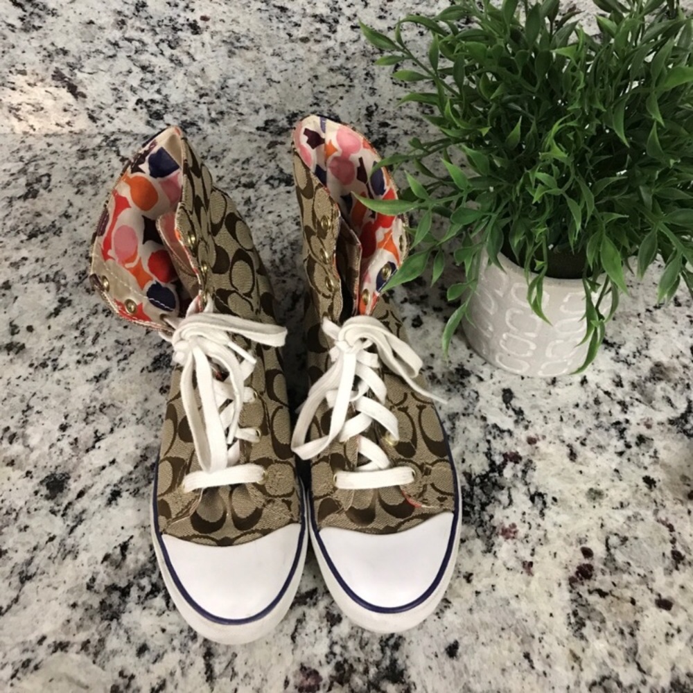 PRICE DROP! High Top Coach shoes