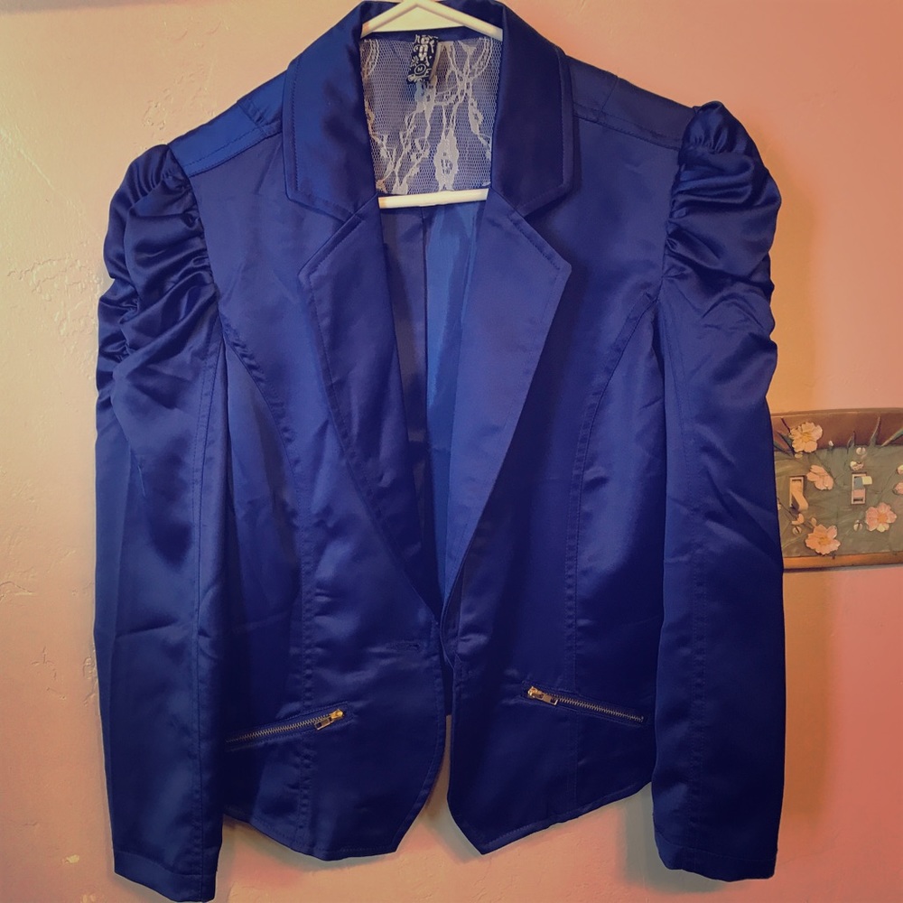Royal Blue Satin blazer