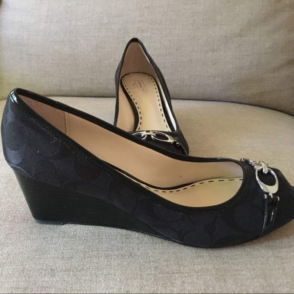 Coach Wedges | open toe | black