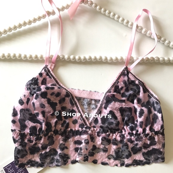 Hanky Panky Pink Leopard Lace Bralette - Picture 1 of 8