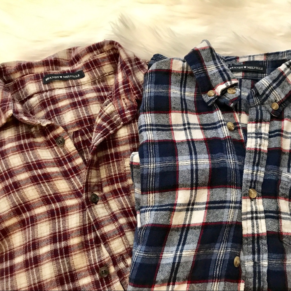 2 Brandy Melville flannels