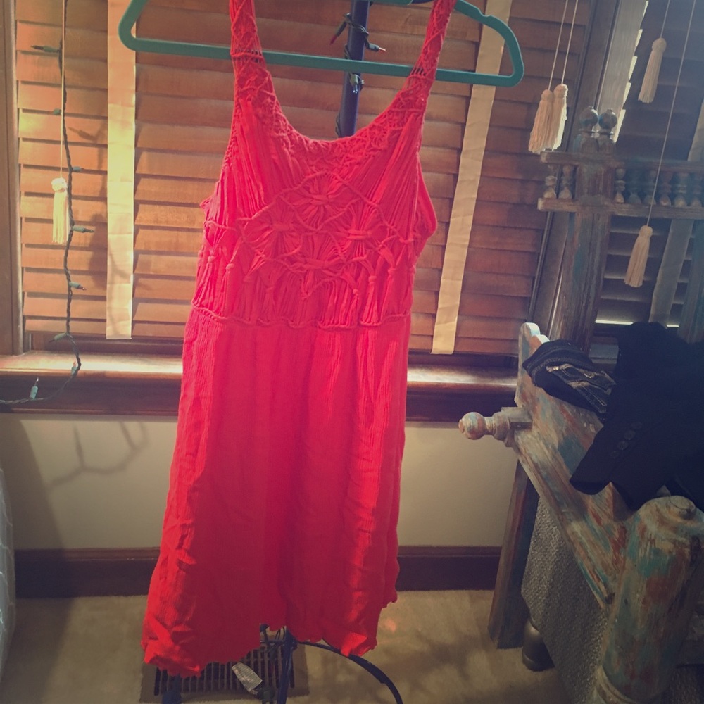 Orange Miss me crochet dress