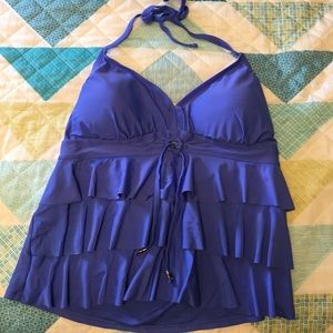 Blue swim top
