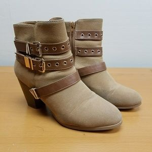 Faux Suede Ankle Booties