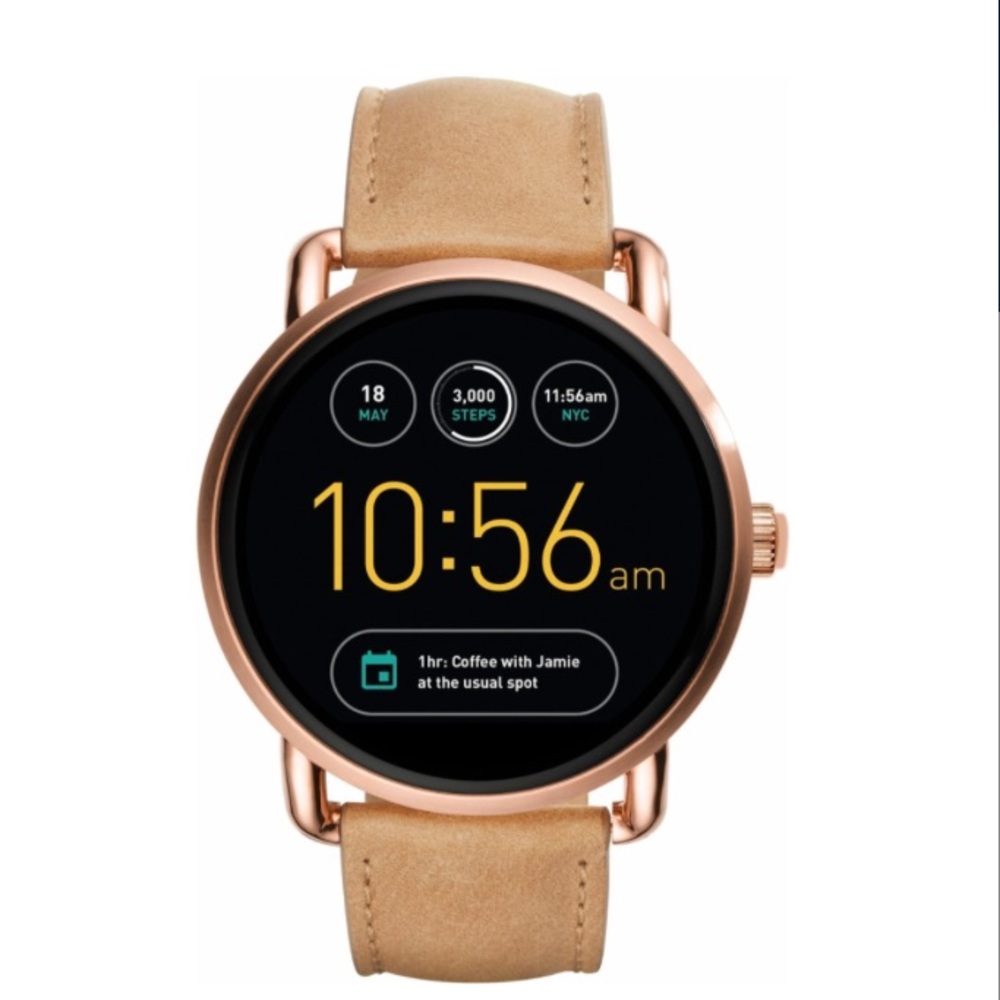 Adorable rose gold Fossil Android watch!