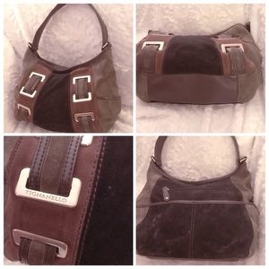 Tignanello Suede Tri Color Handbag