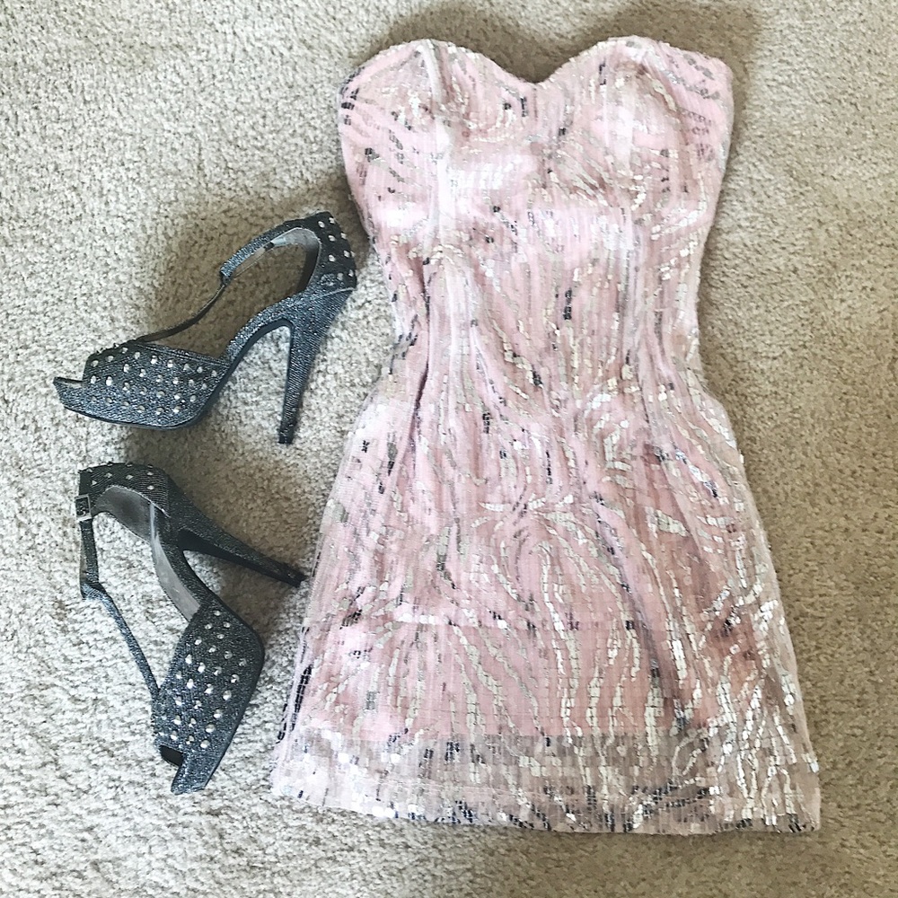 ✨Strapless Sequin Cocktail Dress