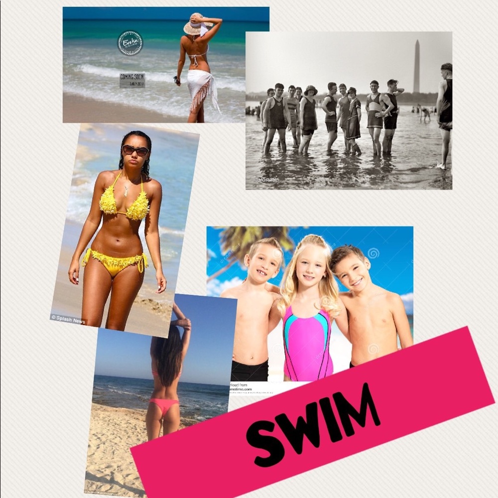 Swimsuits below