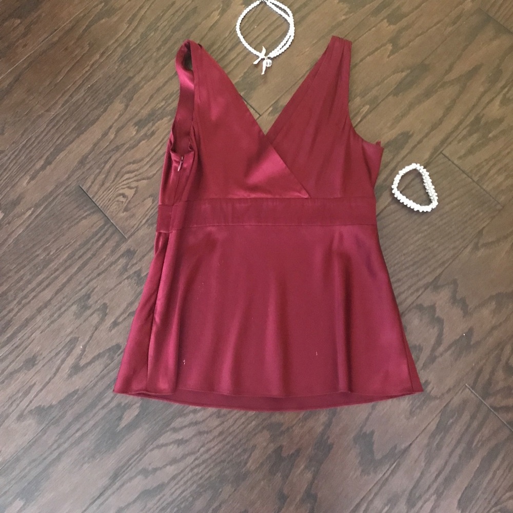 INC Silk Red Top