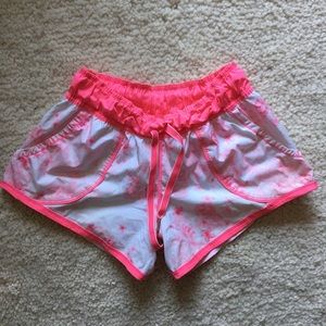 Lululemon Pink Floral Shorts- GREAT CONDITION