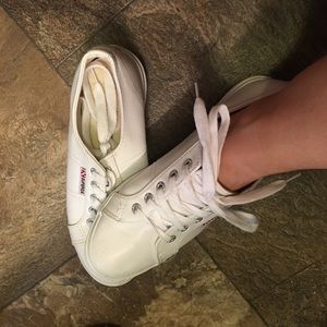 White leather superga sneakers
