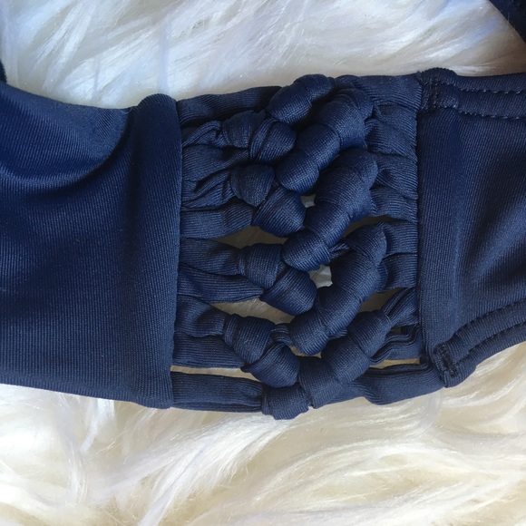 Sunseeker Navy microfiber crochet bikini bottom 10 - Picture 3 of 5