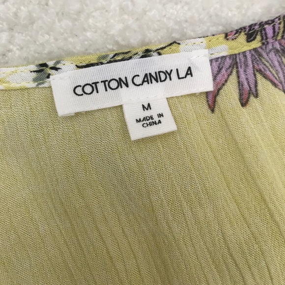 • NWT Dolls Kill • Floral Yellow Mini Dress • - Picture 3 of 7