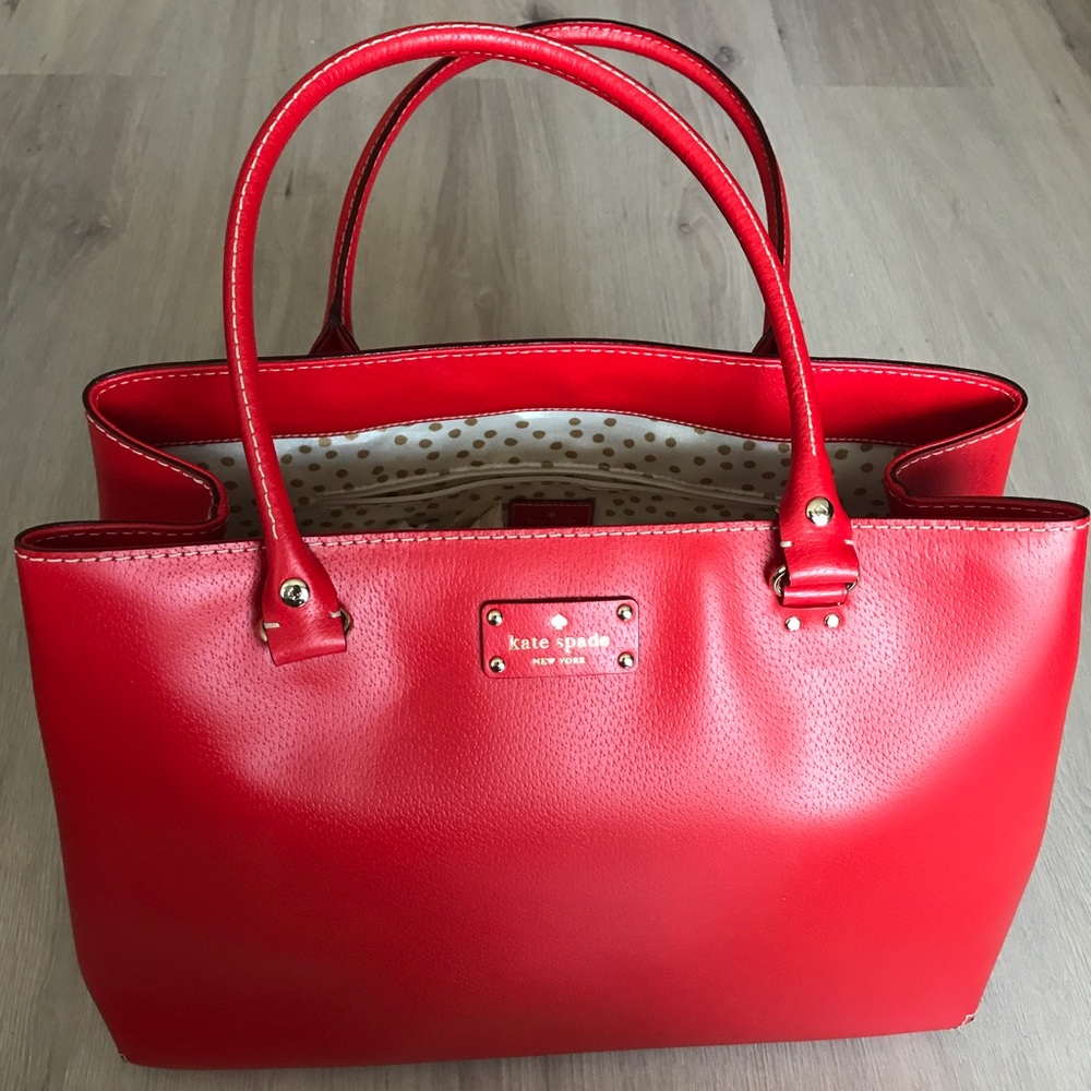Brand new - Large Kate Spade red leather tote