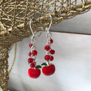 Vintage apple earrings
