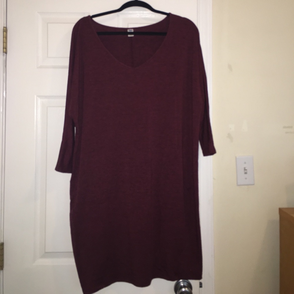 Maroon Sweater Dress
