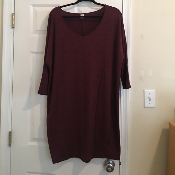 Maroon Sweater Dress - Picture 2 of 4