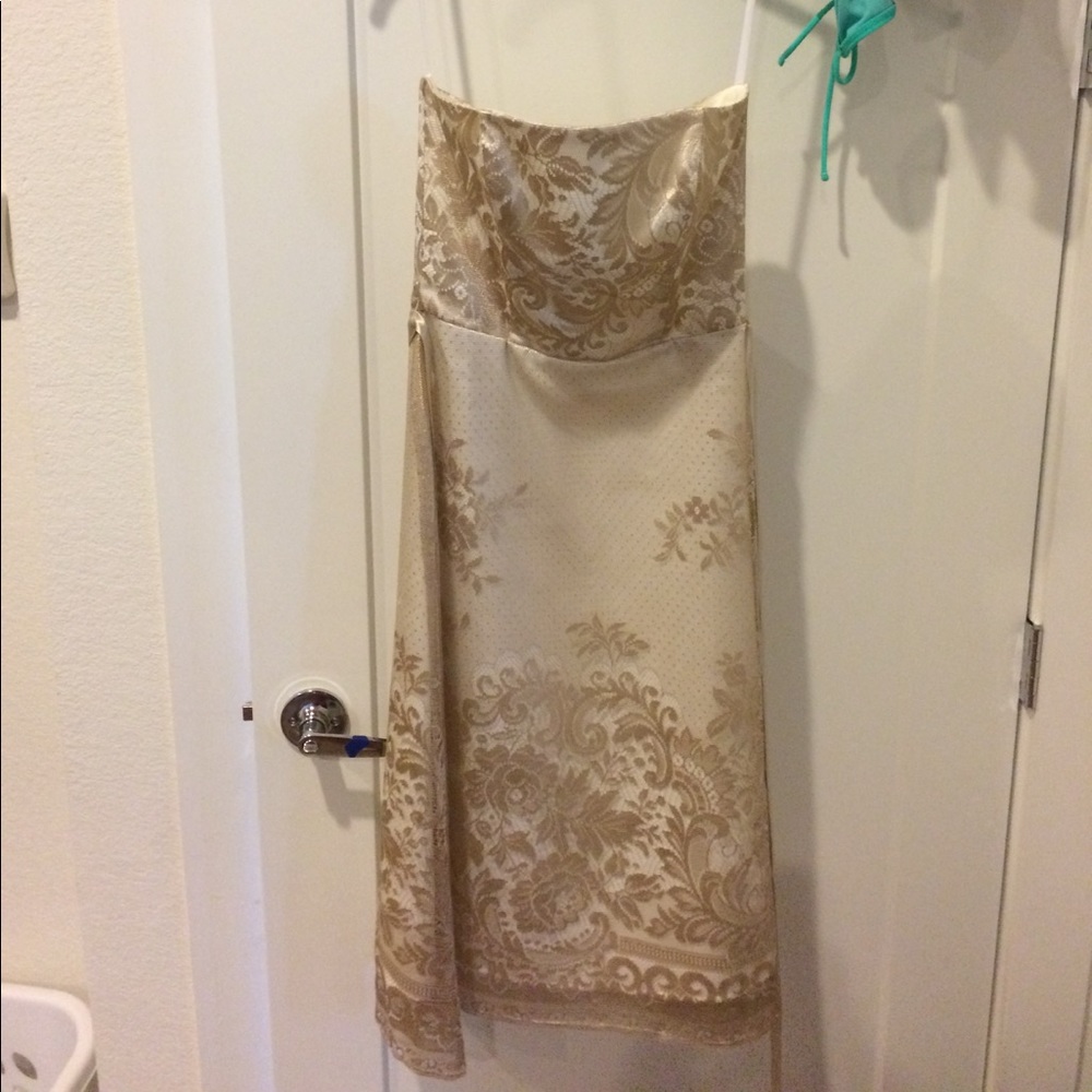 Gold lace White House black market dress