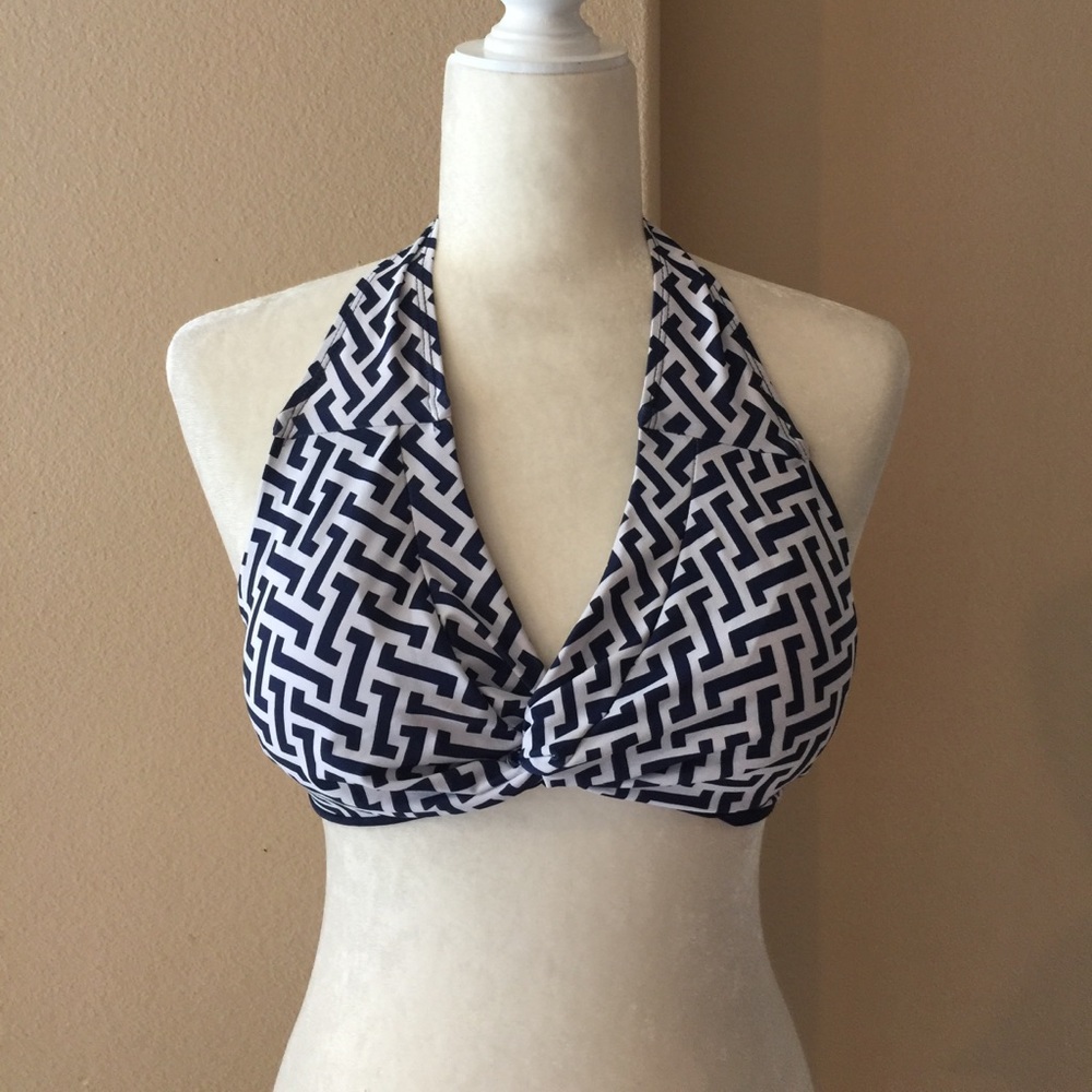 W Studio Swim Bikini Printed Halter Top (Top only)