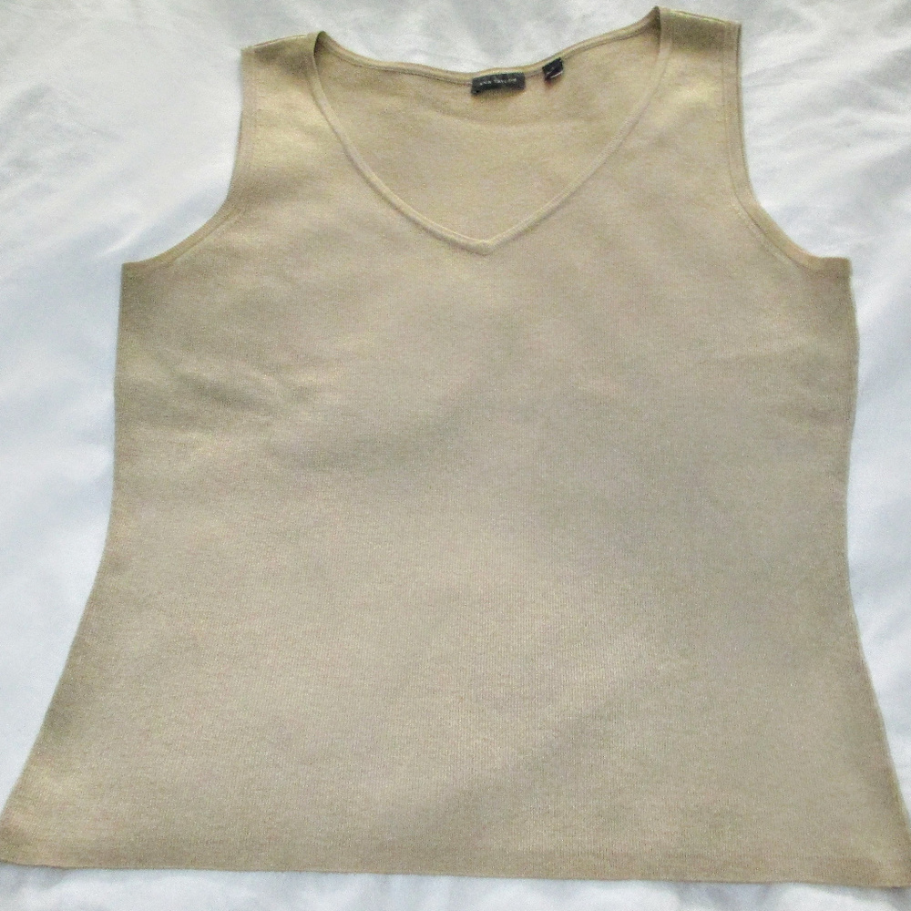 Ann Taylor Beige Sweater Tank Shell